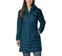 Columbia Women's Lake 22 Down Long Hooded Jacket, Hooded Puffer Down Jacket, Night Wave, Size XS