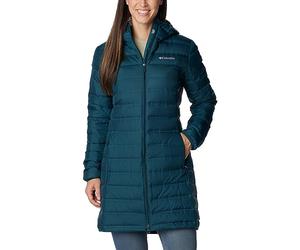 Columbia Women's Lake 22 Down Long Hooded Jacket, Hooded Puffer Down Jacket, Night Wave, Size XS