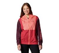 Columbia Women's Lily Basin 2 Jacket, Lightweight Windbreaker Jacket, Alpenglow/Moonvista/Daredevil, L