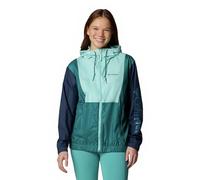 Columbia Women's Lily Basin 2 Jacket, Lightweight Windbreaker Jacket, Spray/Collegiate Navy/River Blue, S