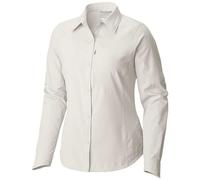 Columbia Women's Longsleeve Button-Up Hiking Shirt, Silver Ridge Long Sleeve Shirt, Nylon, White, Size S, AL7079