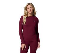 Columbia Women's Midweight Stretch Long Sleeve Top, Base Layer Top, Rich Wine, L