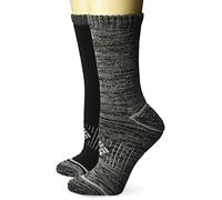 Columbia Women's Moisture Control Space dye Crew Casual Sock, Black, 9-11
