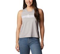 Columbia Women's North Cascades Tank T-Shirt, Grey Heather/Inverted Brand Grx, X-Large