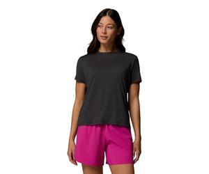 Columbia Women's Parsons Point Back Graphic Tee, Short Sleeve T-Shirt, Black Heather/Floral Fun, Small