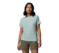 Columbia Women's Parsons Point Back Graphic Tee, Short Sleeve T-Shirt, Crushed Blue Heather/Floral Fun, X-Small