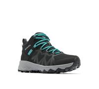 Columbia Women's Peakfreak 2 Mid Outdry, Mid Rise Trekking and Hiking Boots, Black/Teal, 7 Regular