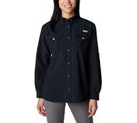 Columbia Women's PFG Bahama II Long Sleeve Shirt, Breathable, UV Protection, Black, XX-Large