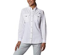Columbia Women's PFG Bahama Long Sleeve Shirt,White,X-Large