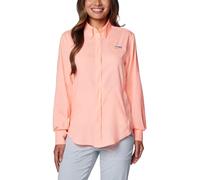 Columbia Womens PFG Tamiami II Long Sleeve Fishing Shirt, Tiki Pink, Small, Tiki Pink, S