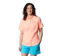 Columbia Women's PFG Tamiami II UPF 40 Short Sleeve Fishing Shirt, Tiki Pink, X-Large