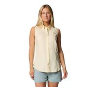 Columbia Womens PFG Tamiami Sleeveless Summer Shirt, Lemon Wash, Large