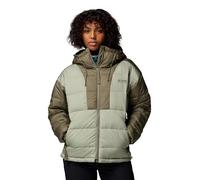 Columbia Women's Pike Lake 3 Hooded Jacket, Hooded Puffer Jacket, Safari/Stone Green, Large