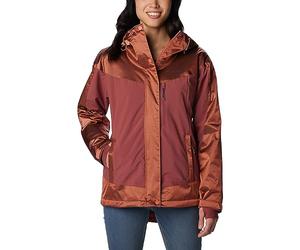 Columbia Women's Point Park Insulated Winter Jacket, Faded Peach Sheen, Beetroot, XS