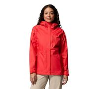 Columbia Women's Pouring Adventure 3 Jacket, Waterproof Rain Jacket, Poppy Red, X-Large