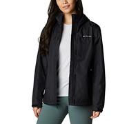 Columbia Women's Pouring Adventure Jacket, Waterproof Rain Jacket, Black, size M