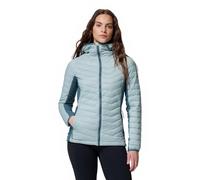 Columbia Women's Powder Pass 2 Hybrid Hooded Jacket, Hooded Puffer Jacket, Crushed Blue/Everblue, M