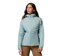 Columbia Women's Powder Pass 3 Hybrid Hooded Jacket, Hooded Puffer Jacket, Crushed Blue/Everblue, X-Large