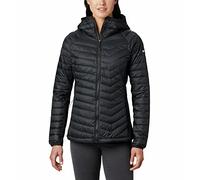 Columbia Women's Powder Pass Hooded Jacket Hooded Puffer Jacket, Black, Size L