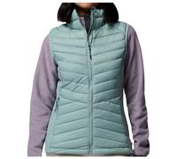 Columbia Women's Powder Pass 3 Hybrid Vest, Puffer Vest Body Warmer, Crushed Blue, Large