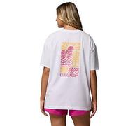 Columbia - Women's Rolling Bend Graphic Oversized Tee - T-shirt size S, white