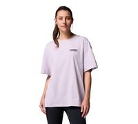 Columbia Women's Rolling Bend Graphic Oversized Tee, Lavender Pearl/Mountainview, XL