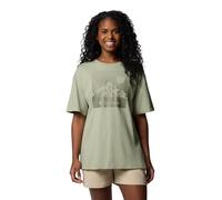 Columbia Women's Rolling Bend Graphic Oversized Tee, Safari/Linear View, XXL