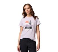 Columbia Women's Ruby Springs Graphic Fitted Short Sleeve, Short Sleeve T-Shirt, Lavender Pearl/Get Hiked, XL