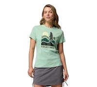Columbia Women's Ruby Springs Graphic Fitted Short Sleeve, Short Sleeve T-Shirt, New Mint/Get Hiked, XS