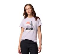 Columbia Women's Ruby Springs Graphic Fitted Short Sleeve, Short Sleeve T-Shirt, Lavender Pearl/Get Hiked, S