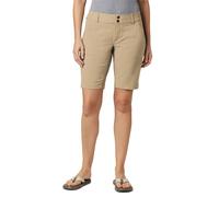 Columbia Women's Saturday Trail Long Short- 14x10- British Tan athletic shorts, Stone Green, 14 UK