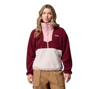 Columbia Women's Sequoia Grove 1/2 Zip Fleece, Rich Wine/Dark Stone/Eraser Pink, Large