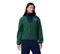 Columbia Women's Sequoia Grove Full Zip Fleece, Full Zip Fleece Jacket, Rain Forest/Collegiate Navy, XS