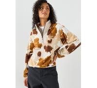 Columbia Womens Sequoia Grove II Printed 1/2 Zip Fleece, Brown, Size M, Women Brown