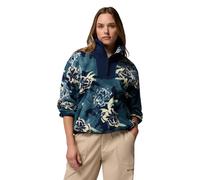 Columbia Women's Sequoia Grove Printed Half Zip, Fleece Pull Over, Everblue Blossoming, Medium