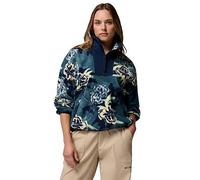 Columbia Women's Sequoia Grove Printed Half Zip Fleece, Blue, Size M, Women Blue