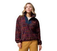 Columbia Women's Sequoia Grove Printed Half Zip, Fleece Pull Over, Rich Wine Horizons, M