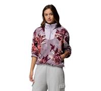 Columbia Women's Sequoia Grove Printed Half Zip, Fleece Pull Over, Shale Purple Blossoming, X-Small