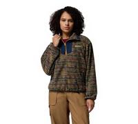 Columbia Women's Sequoia Grove Printed Half Zip, Fleece Pull Over, Stone Green Horizons, S