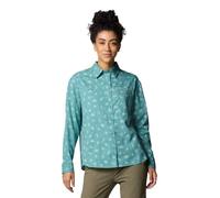 Columbia Women's Silver Ridge Utility Patterned Long Sleeve Shirt, Teal Deserted, 3X