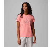 Columbia Women's Sloan Ridge Graphic Short Sleeve Tee, Short Sleeve T-Shirt, Alpenglow/Linear Landscape, Small