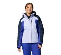 Columbia Women's Snowy Summit Insulated Jacket, Snowdrift/Clematis Blue/Coll Navy Cdye, XL