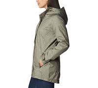 Columbia Women's Splash A Little 2 Jacket Waterproof Rain Jacket, Stone Green Swell Dots Print, Size M