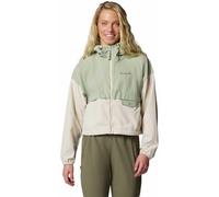 Columbia - Women's hooded windbreaker jacket - Spire Valley Cropped Windbreaker Safari, Dark Stone for Women - Size S - Beige Beige S