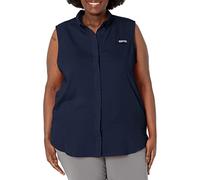 Columbia Women's Standard Tamiami Sleeveless Shirt, Collegiate Navy, Small