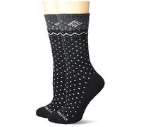 Columbia Women's Stripe&Dottie Wool Crew Socks-2 Pairs Casual, 2prs Black, 4-10