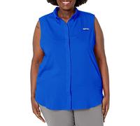 Columbia Women's Tamiami™ Women's Sleeveless Shirt, Blue Macaw, 3X
