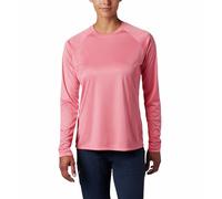 Columbia Women's Tidal Tee Ii Long Sleeve, Lollipop/White Logo, L