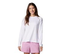Columbia Womens Tidal Tee Ii Long Sleeve, White/Cirrus Grey Logo, M