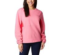 Columbia Women's Trek II Colorblock Crew, Camellia Rose/Red Lily, 1X Plus